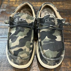 Hey Dude Wally Slip Ons Camo print Mens Hey Dudes, used